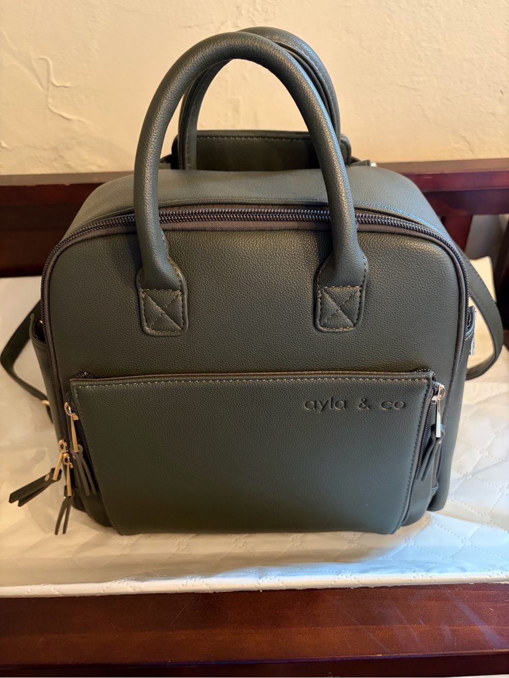 Ayla & Co Mini Olive Diaper Backpack